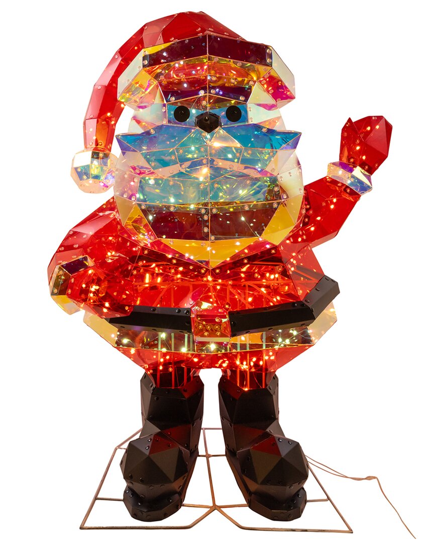Kurt Adler Led Multifunction Holographic Santa, 30 Inches In Red