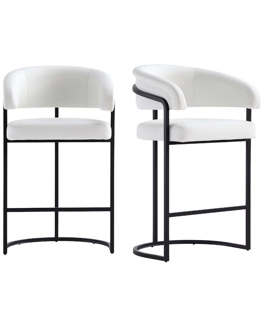 Manhattan Comfort Counter Stool - Set Of 2 White