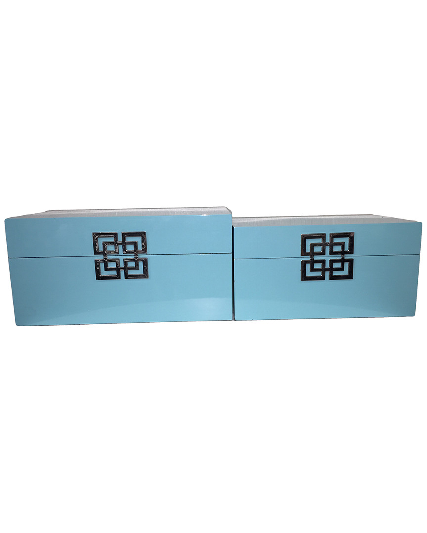 G.t. Direct Corporation Gt Direct Set Of 2 Tiffany Blue Jewelry Box