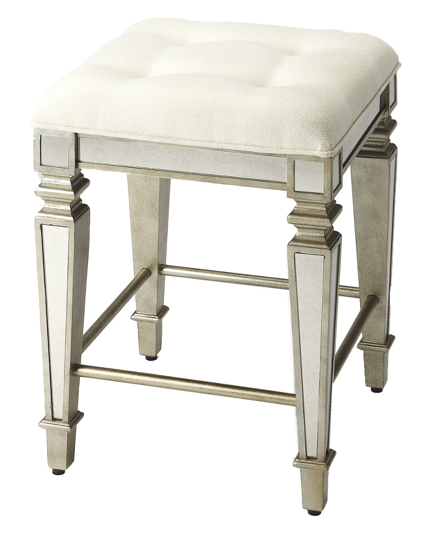 Butler Specialty Company Butler Specialty Celeste Mirrored Counter Stool In White
