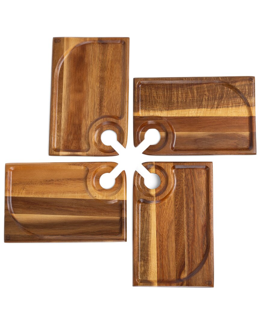 Toscana Set Of 4 Rectangle Wine Appetizer Plates