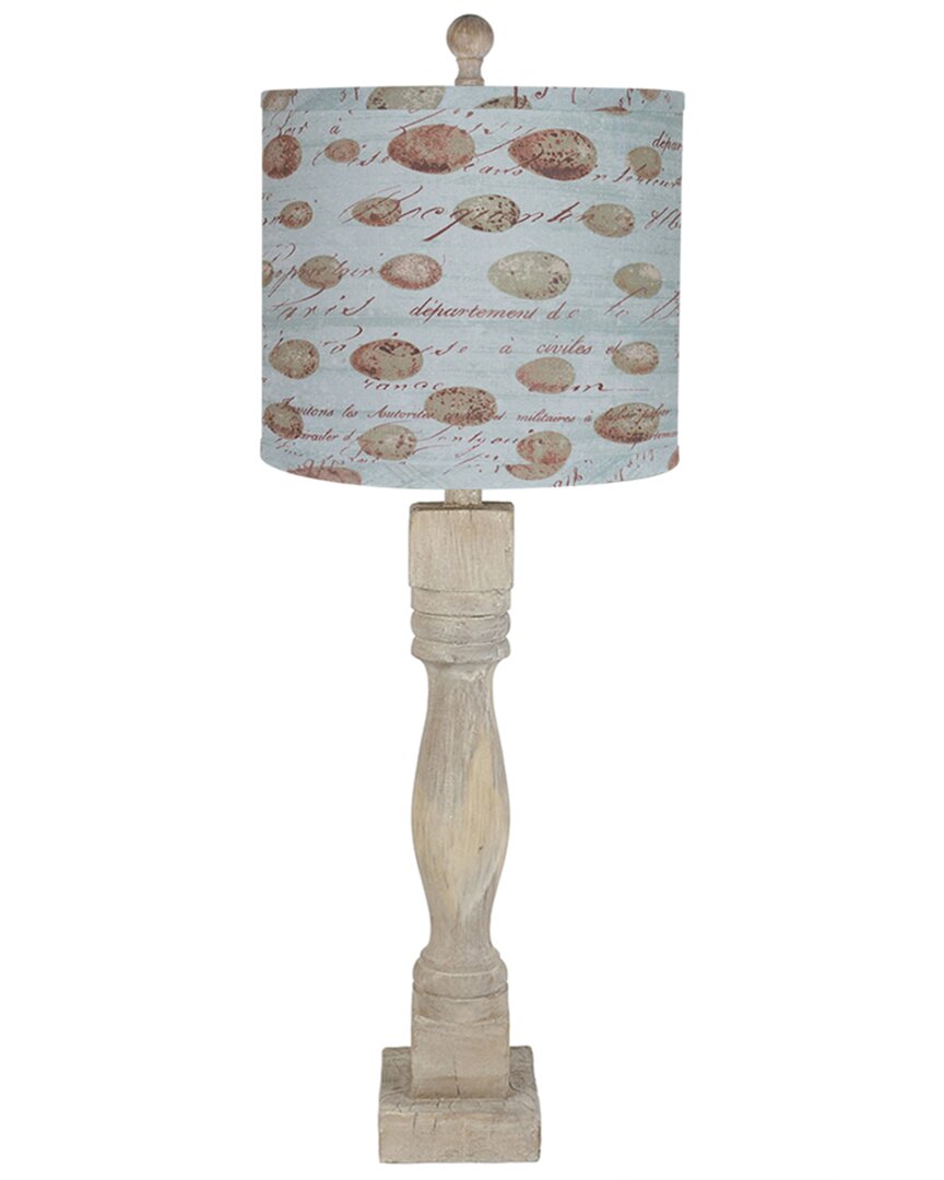 Ahs Lighting & Home Decor Gables Table Lamp With Speckled Eggs Shade In Brown