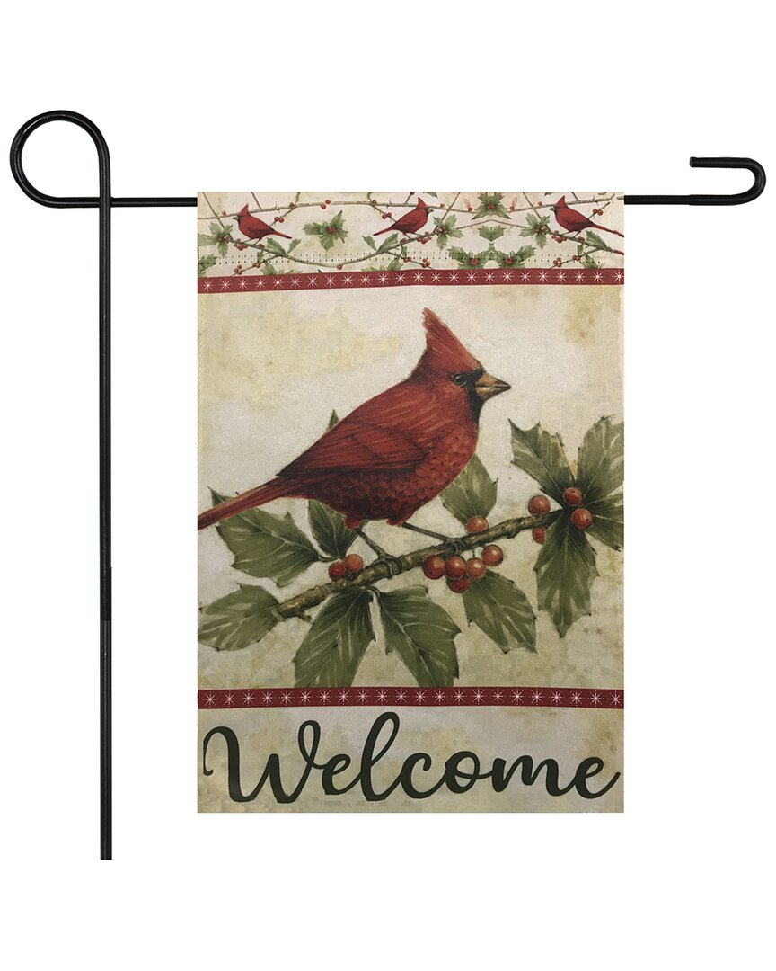 Northern Lights Dnu Unprofitable Northlight Green And Red Cardinal Christmas Outdoor Garden Flag 18in X 12.5in In Green