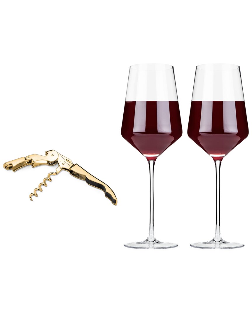 Shop Viski Wine Glass And Corkscrew Gift Box