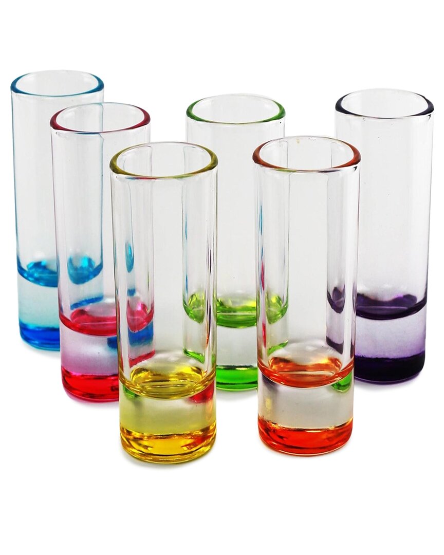 Jay Imports Paradise Set Of 6 Color Shot Glasses In Multi