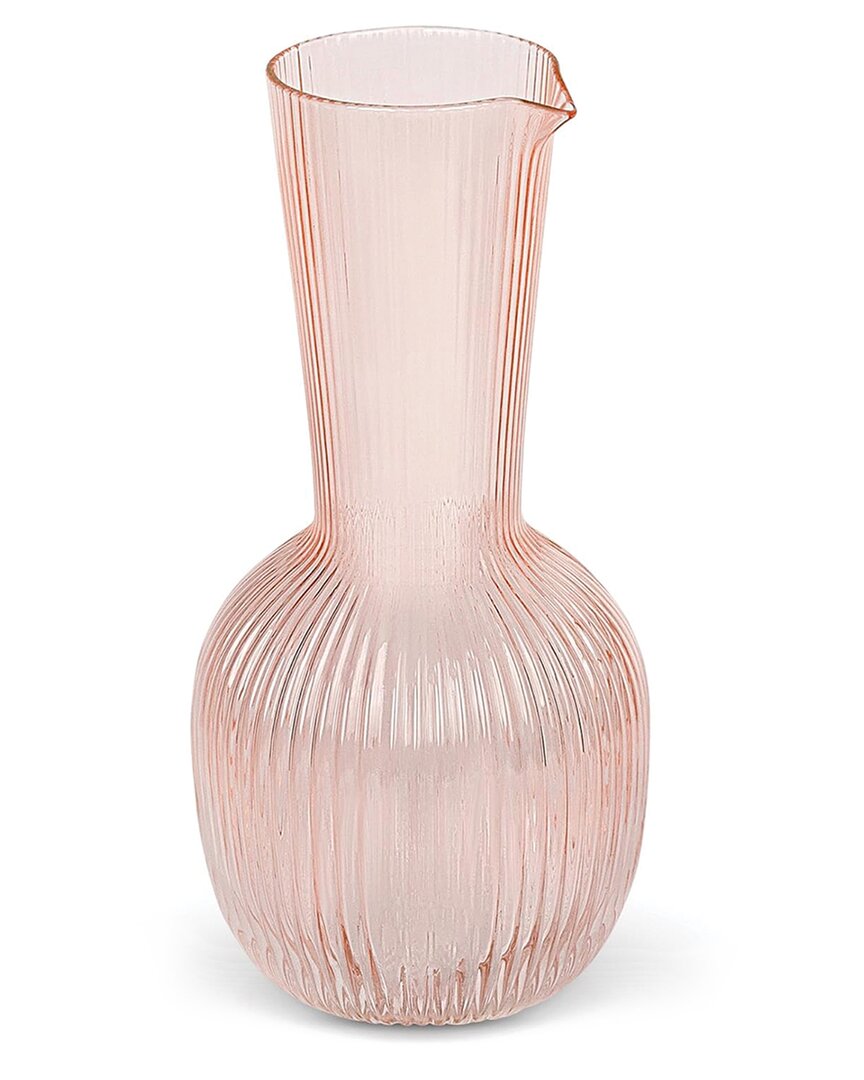 Jay Imports Fluted Carafe In Pink