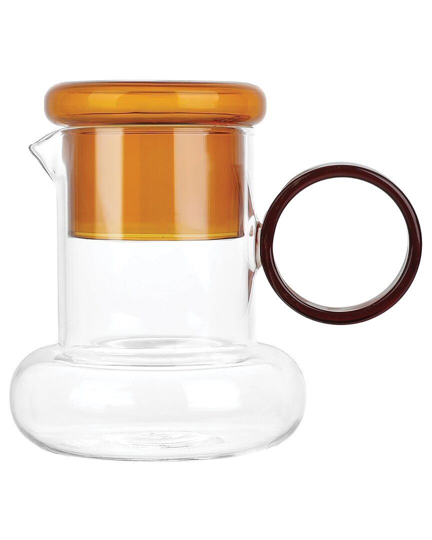 Jay Imports Amber Ring Pitcher Drinking Set