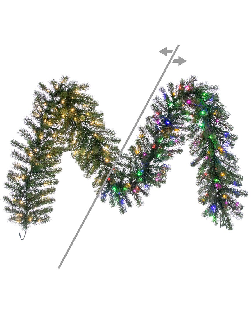 Vickerman 9ft Vermont Spruce Artificial Pre-lit Garland In Green
