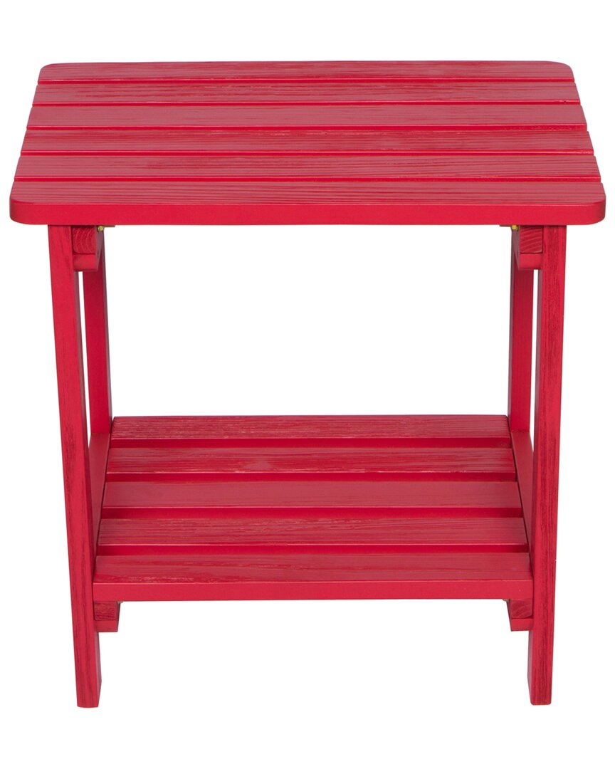 Shine Co. Indoor/outdoor Side Table With Hydro-tex Finish In Red
