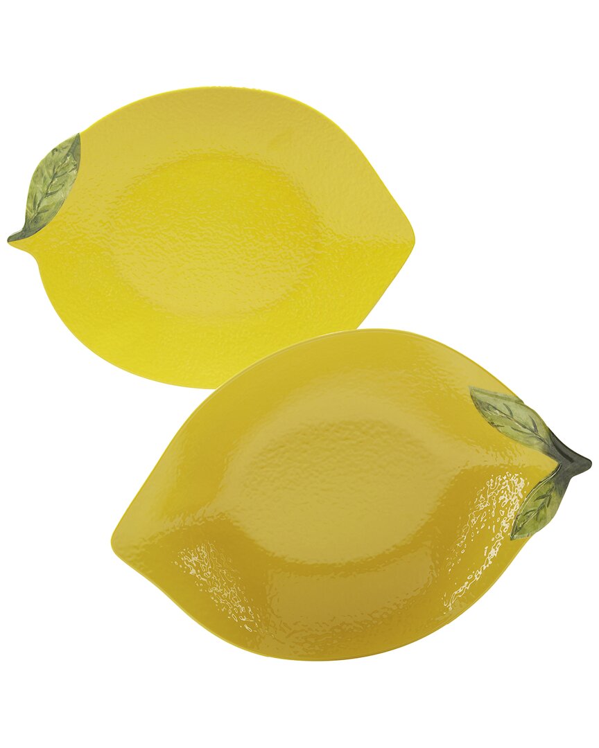 Certified International Melamine 3d Lemon Serving Set