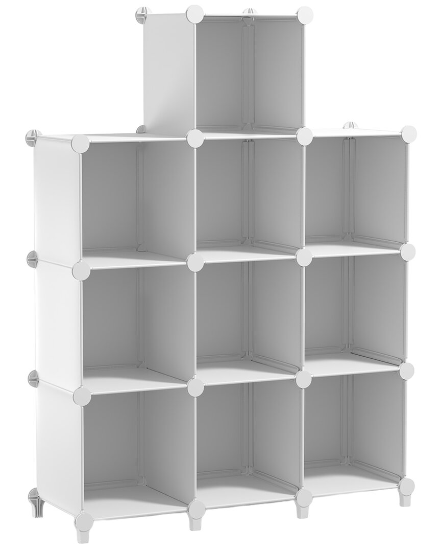 Sorbus Set Of 10 Cube Storage Organizers In White