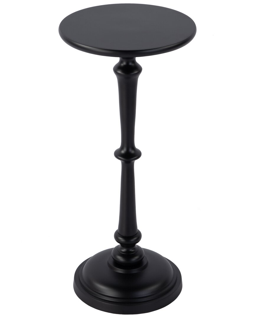 Butler Specialty Company Alisa 10in Round All Metal Pedestal Base End Table In Black