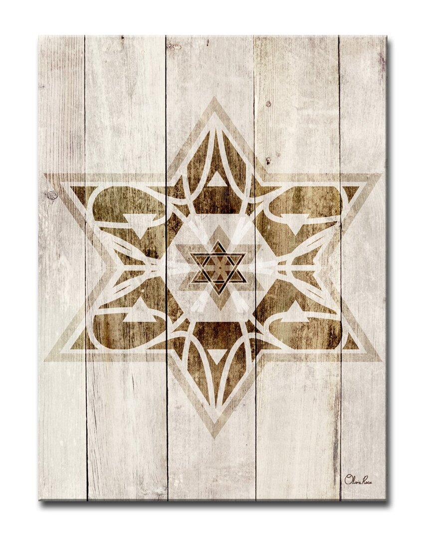 Ready2hangart Star Of David Vii Wrapped Canvas Wall Art By Olivia Rose