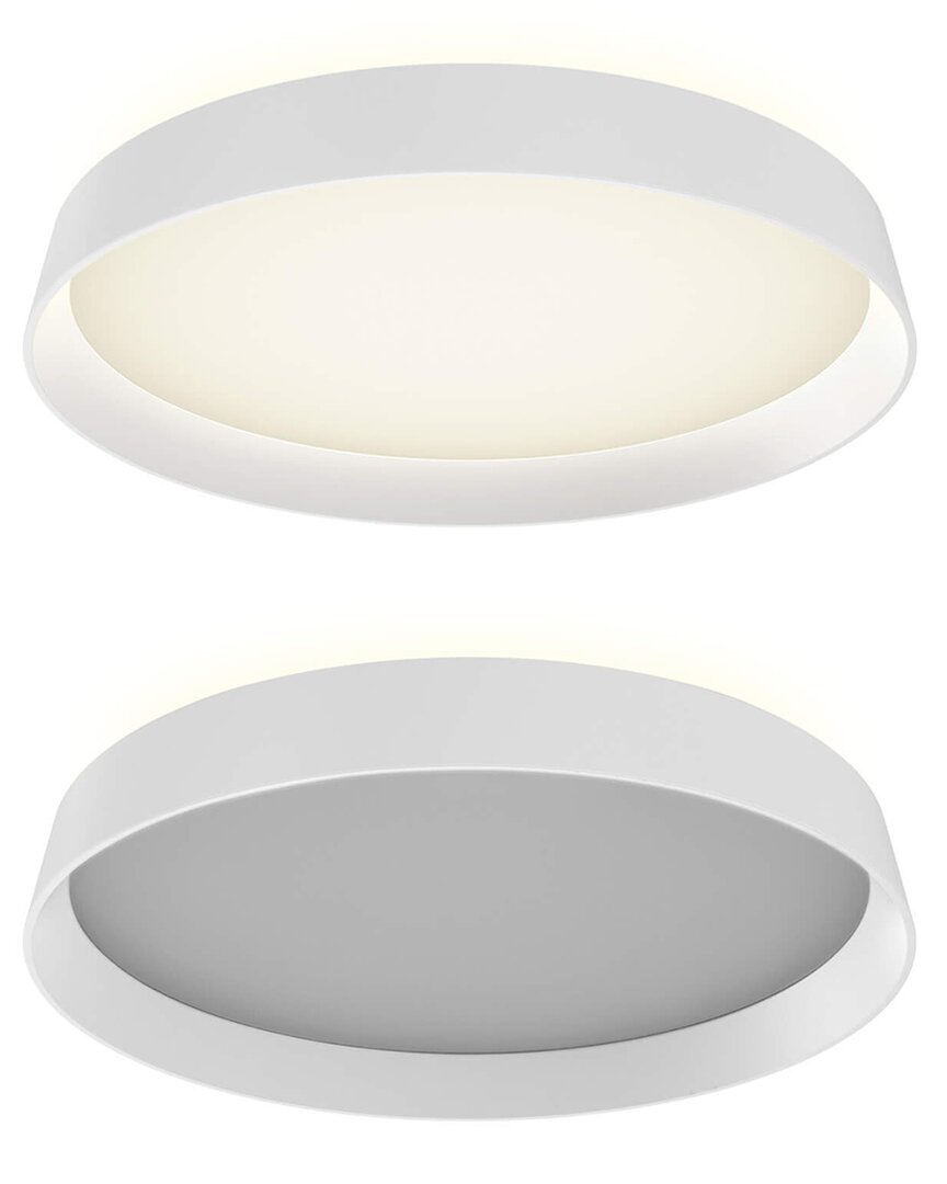 Villa 408 Aurora 12in Dual-light Dimmable Led Flush Mount In White