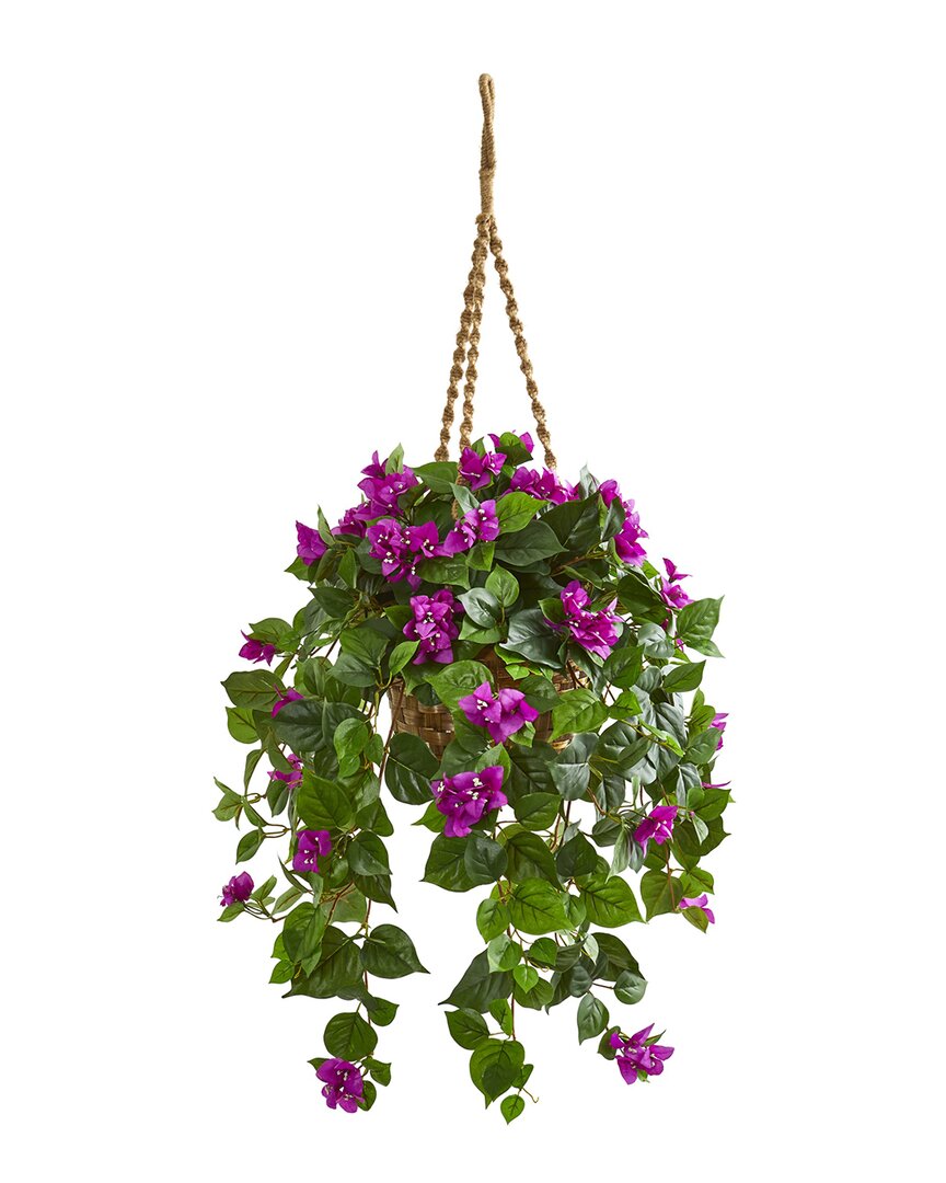 Nearly Natural Bougainvillea Artificial Plant In Basket