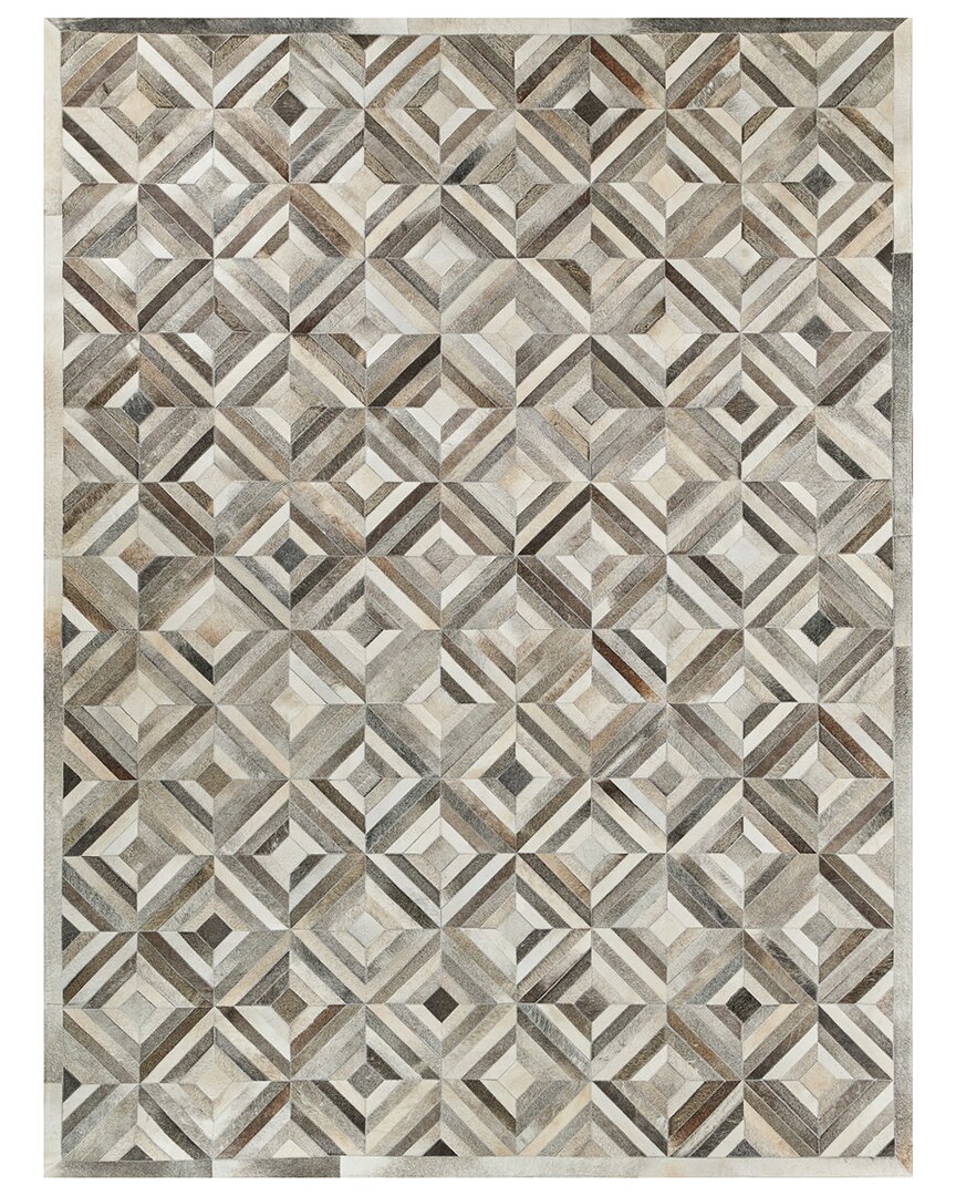Exquisite Rugs Natural Hide Cowhide Rug In Silver