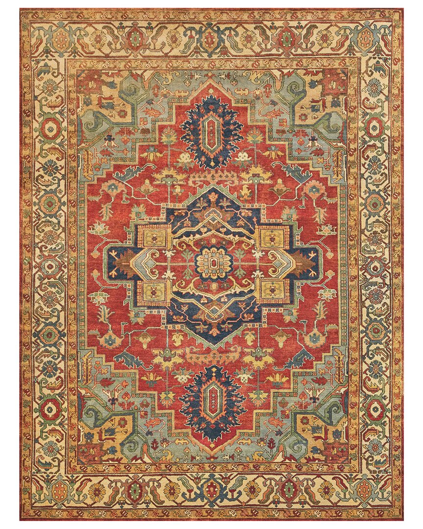 Exquisite Rugs Antique Weave Serapi Hand-knotted New Zealand Wool Rug In Rust
