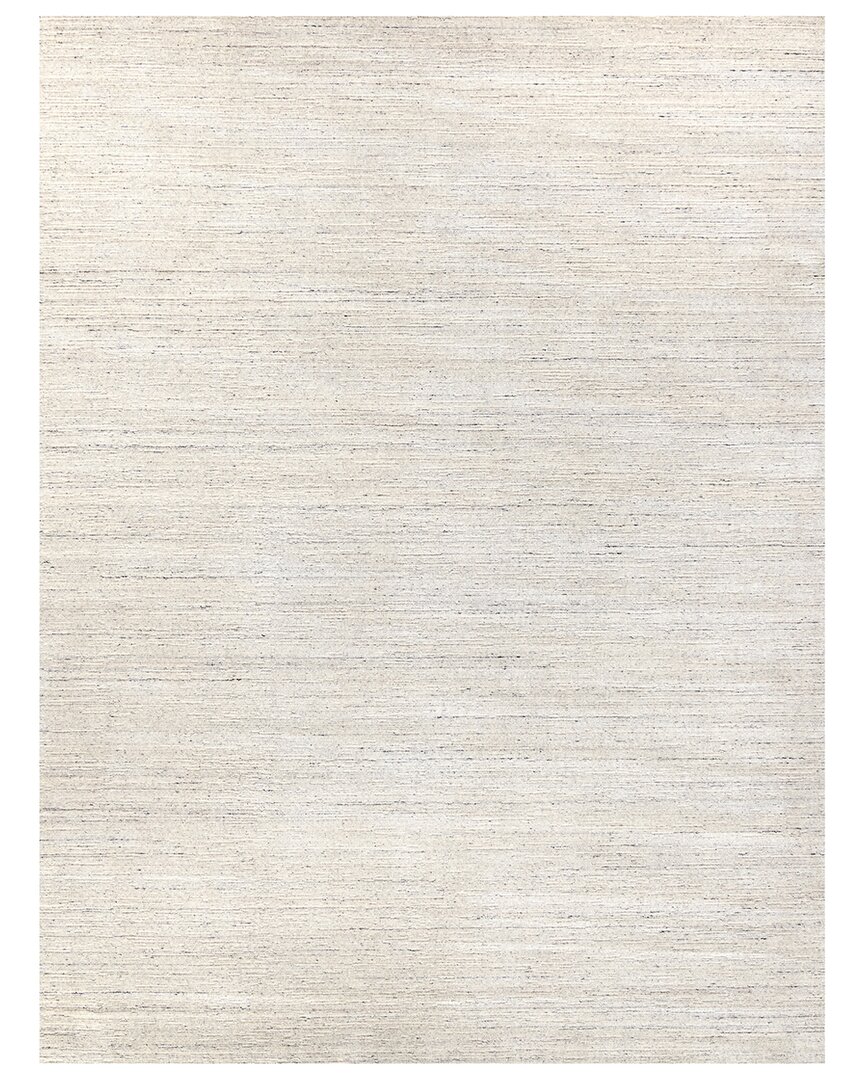 Exquisite Rugs Palazzo Hand-loomed New Zealand Wool And Bamboo Silk Rug In Gray