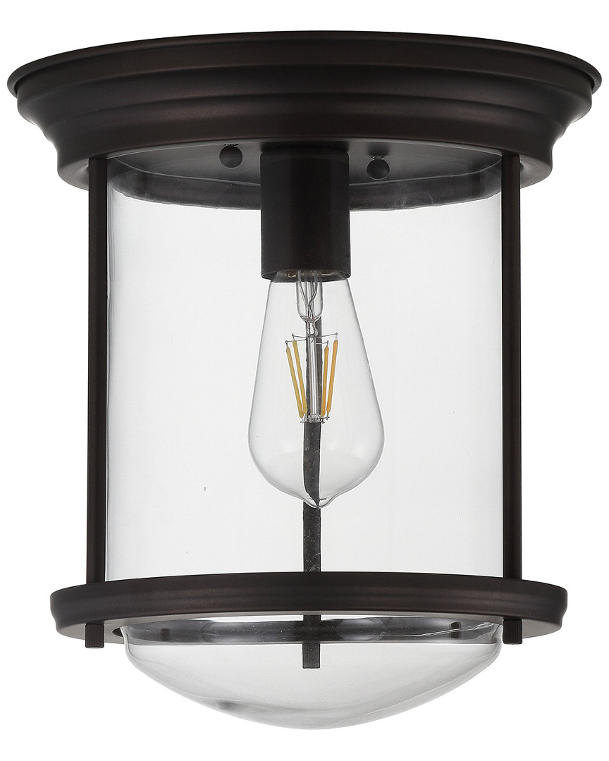 Jonathan Y Savannah 10.25in Metal Glass Led Flush Mount