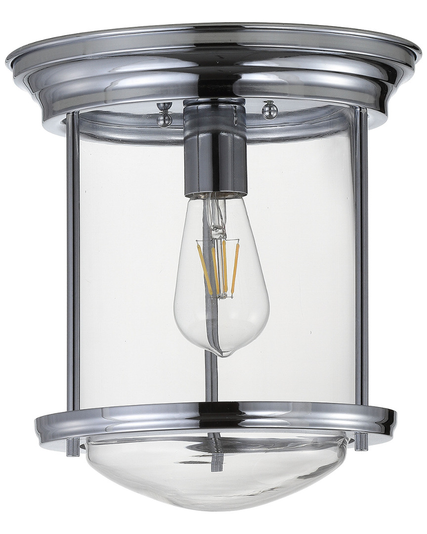 Jonathan Y Savannah 10.25in Metal Glass Led Flush Mount