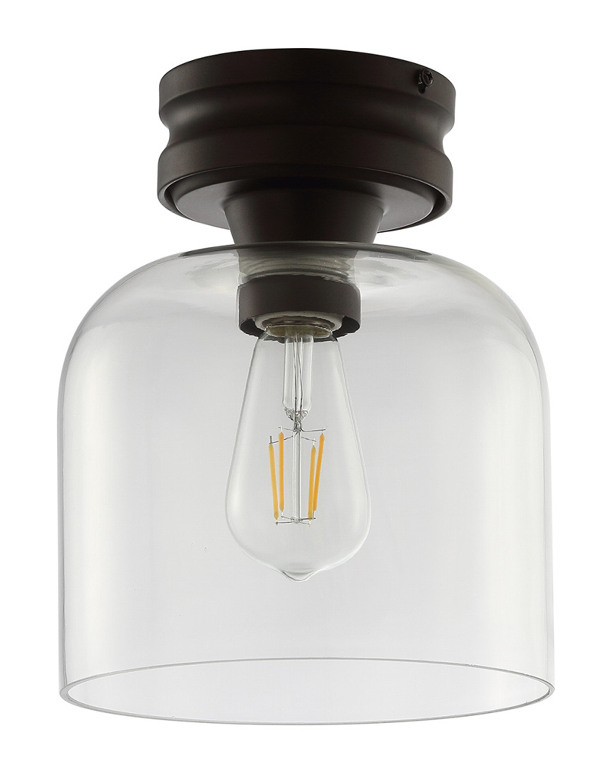 Jonathan Y Domenic 7.75in Metal Glass Led Flush Mount