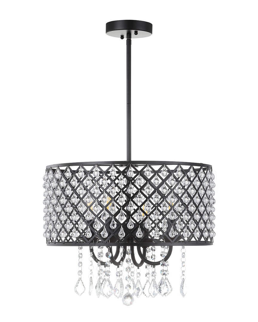 Jonathan Y Gigi 17in Metal Crystal Adjustable Led Drop Pendant