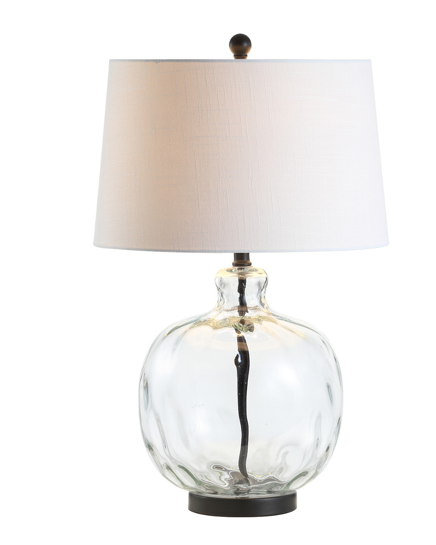 Shop Jonathan Y Rae 26.5in Glass Metal Led Table Lamp
