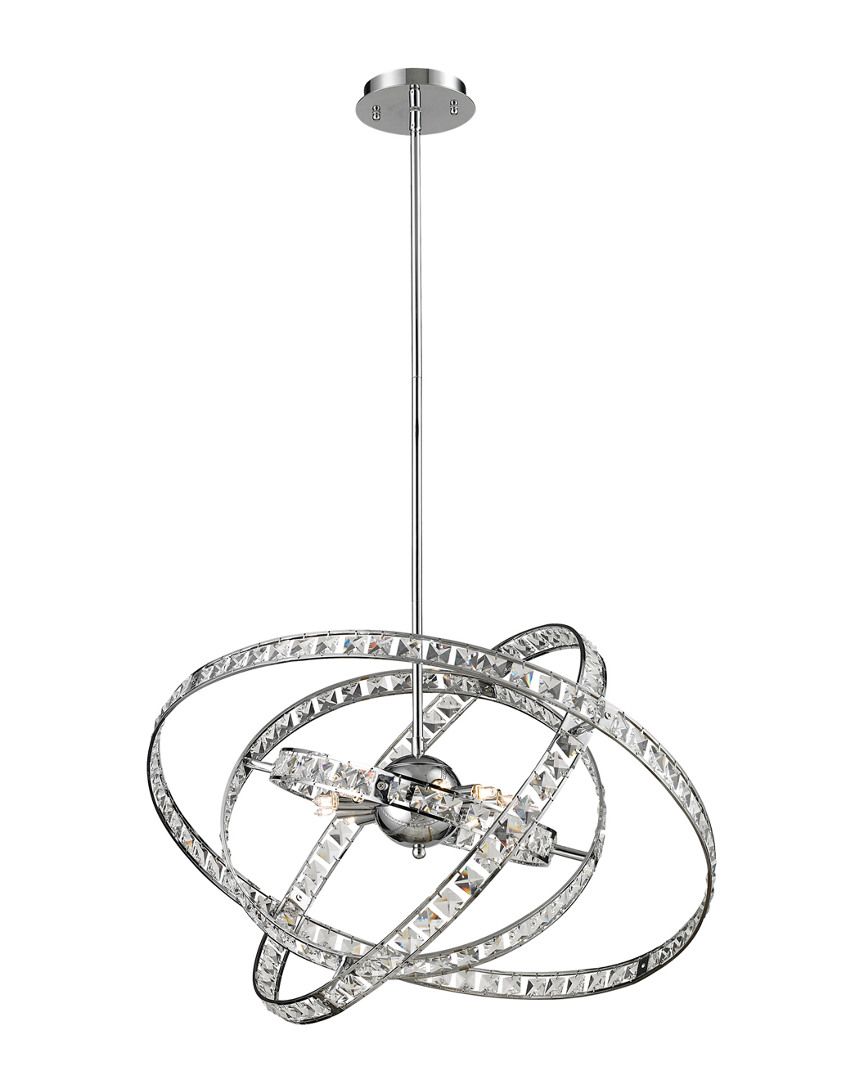 Artistic Home & Lighting 6-light Crystal Pendant In Gray