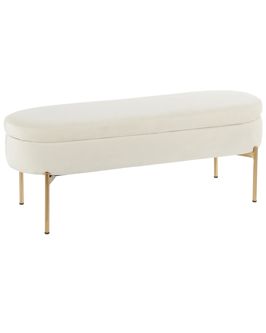 Shop Lumisource Chloe Storage Bench In Gold