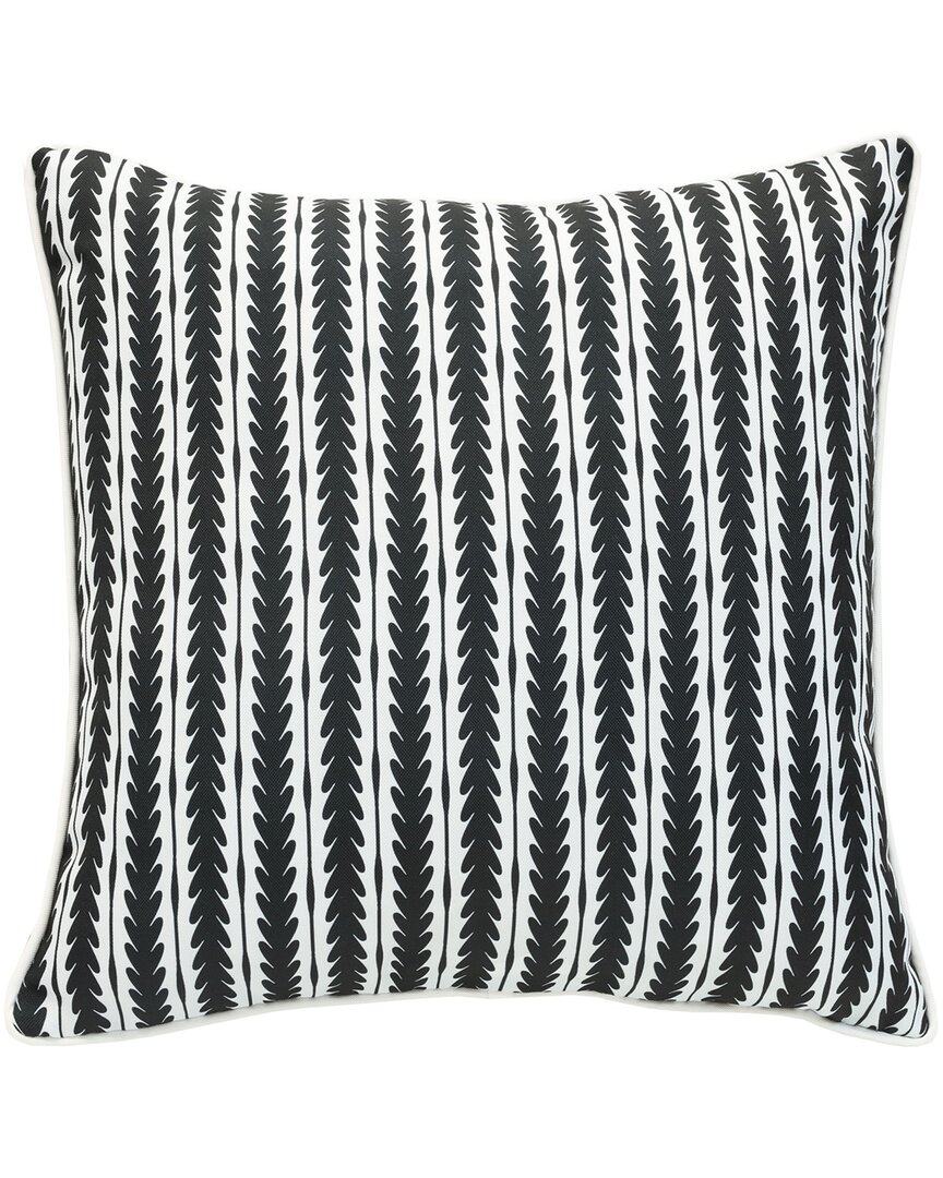 Commonwealth Home Fashions Outdoor Decor By Commonwealth Ebony Geo Stripe Outdoor Pillow