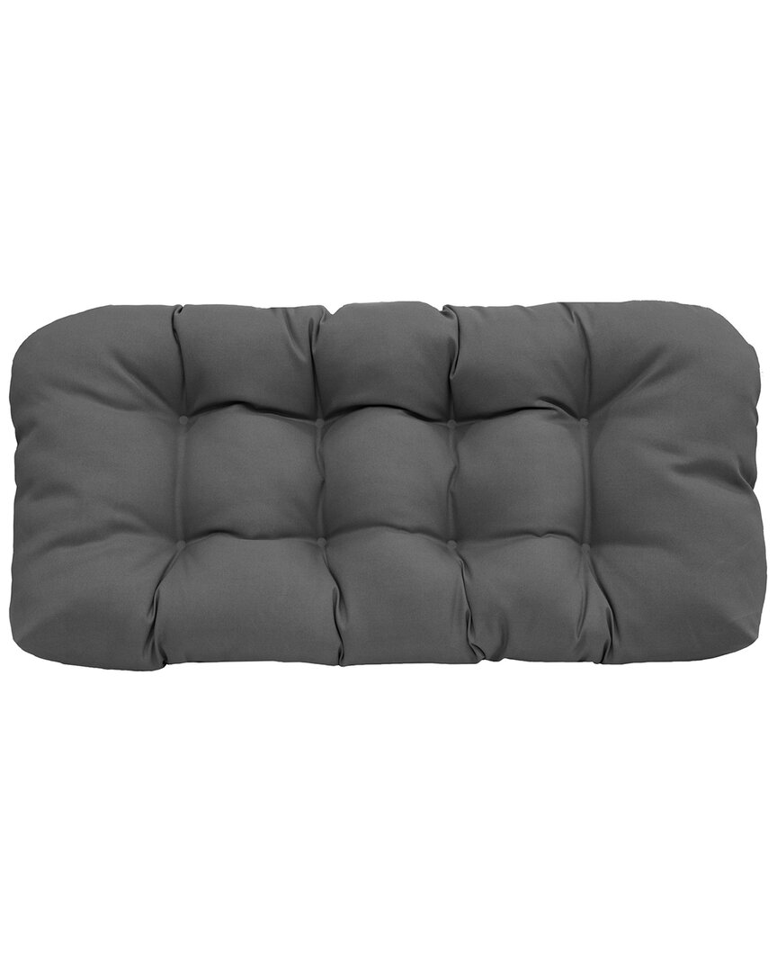 Commonwealth Home Fashions Outdoor Decor By Commonwealth Ebony Outdoor Solid Wicker Settee Cushion