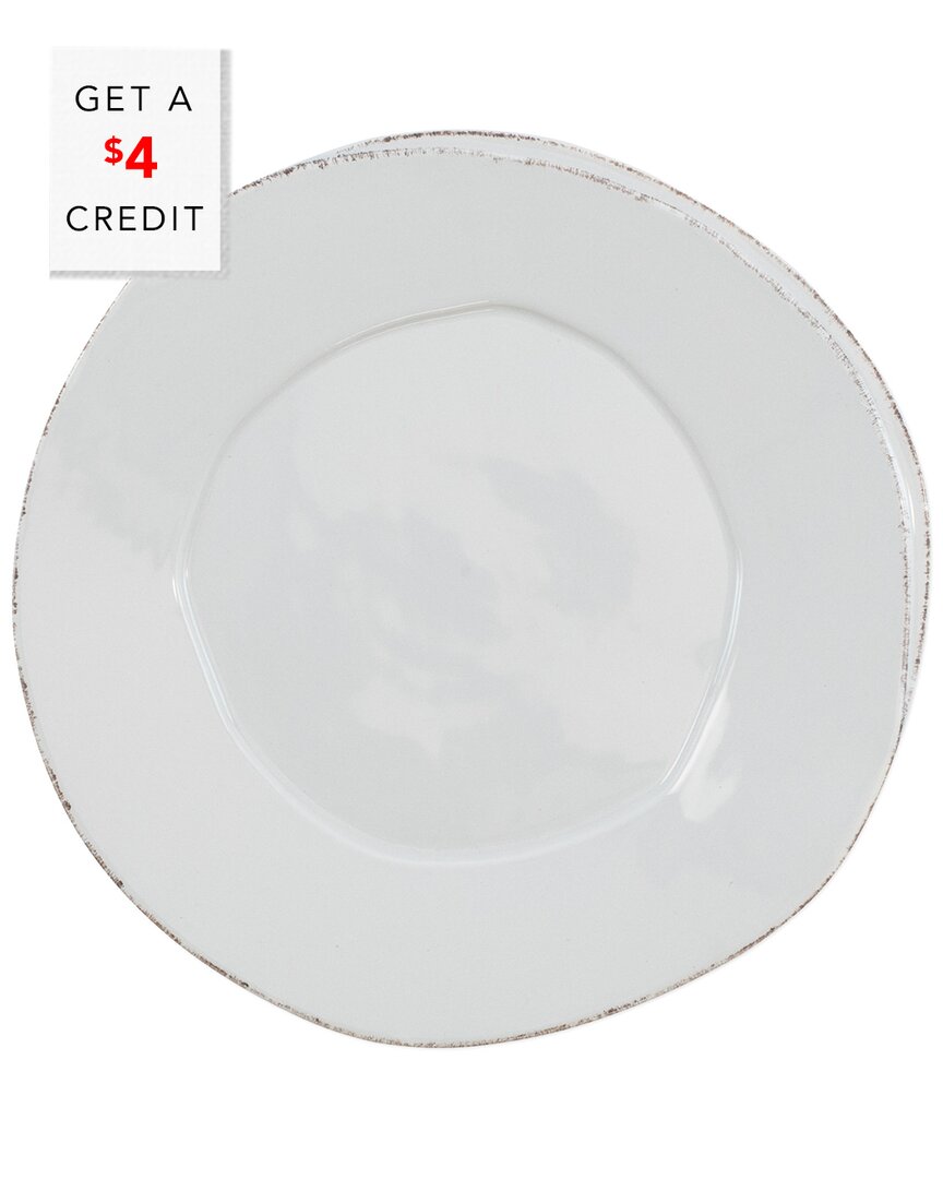 Vietri Lastra Light European Dinner Plate With $4 Credit In Grey