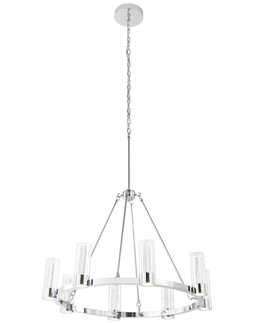 Shop Finesse Decor Victory 8-light Led Chandelier In Silver