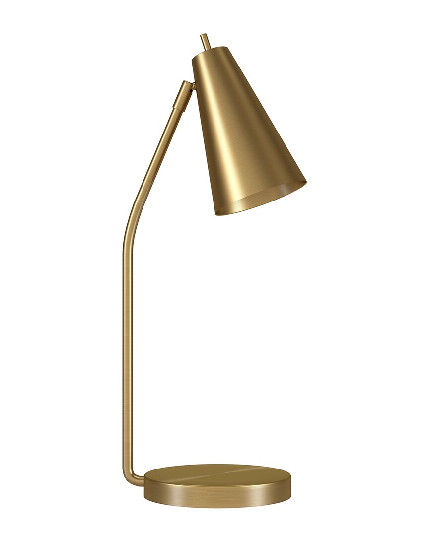 Abraham + Ivy Farley Brass Finish Table Lamp In Gold