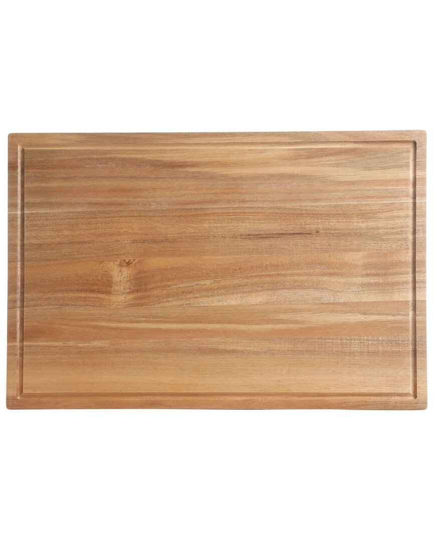 Kenmore Kenosha 29in Acacia Wood Cutting Board With Groove Handles In Brown