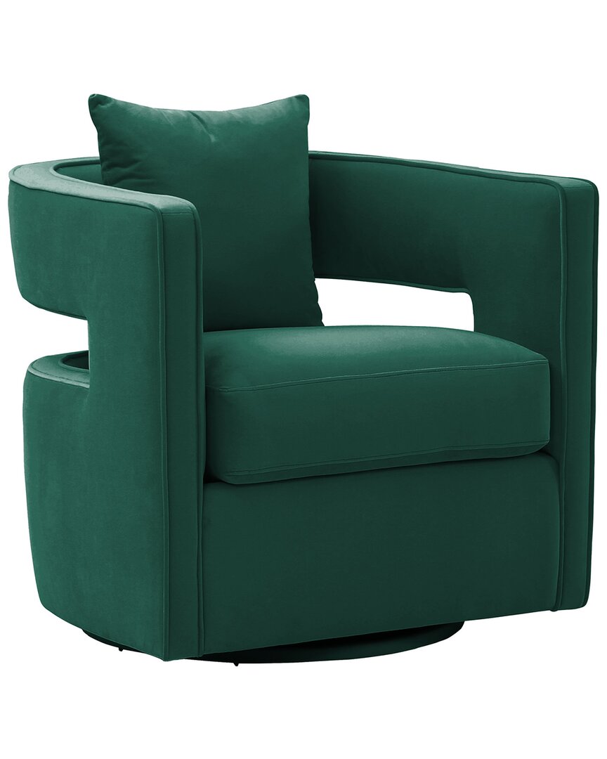 Shop Tov Furniture Kennedy Swivel Chair In Green