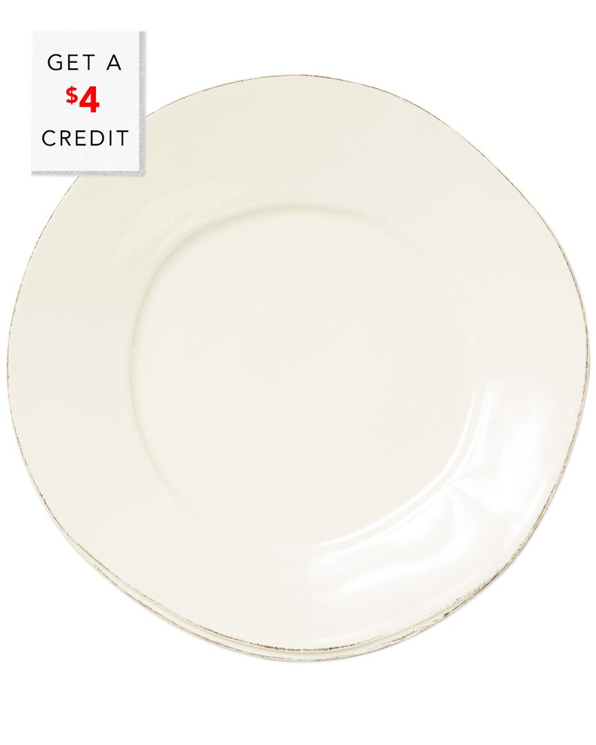 Vietri Lastra Dinner Plate In Linen