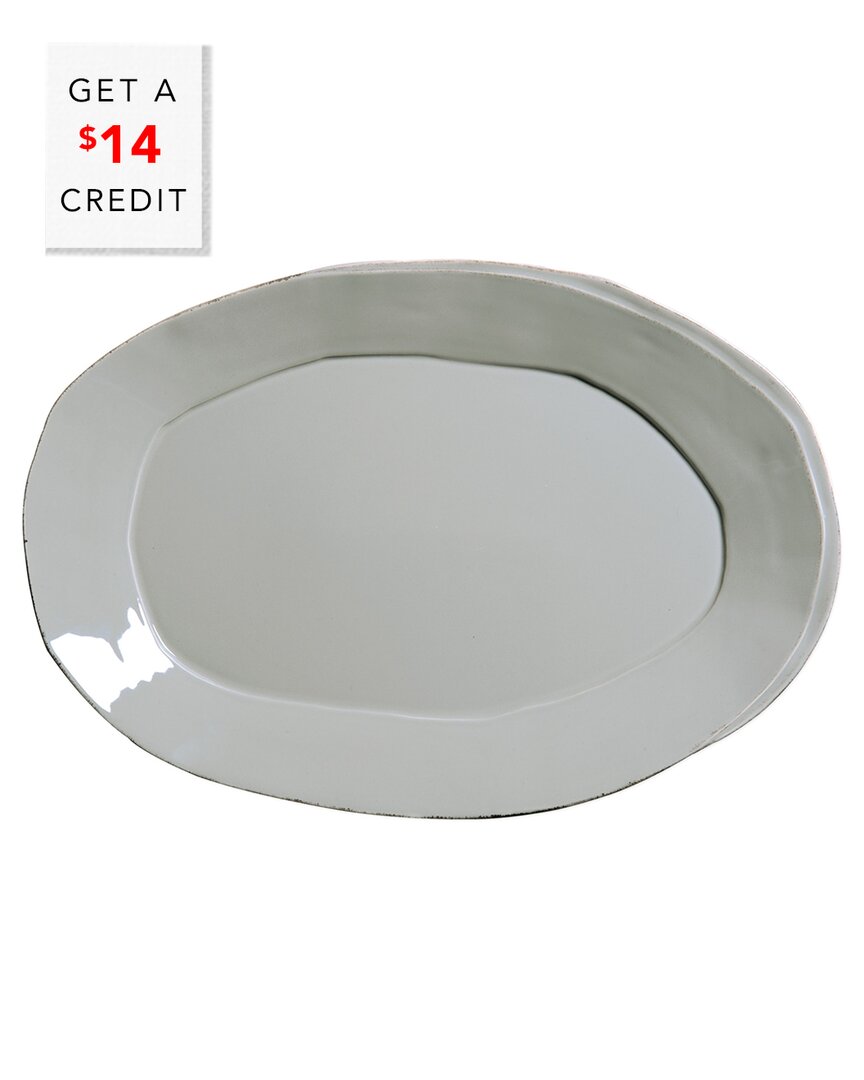Shop Vietri Lastra Oval Platter With $14 Credit In Gray