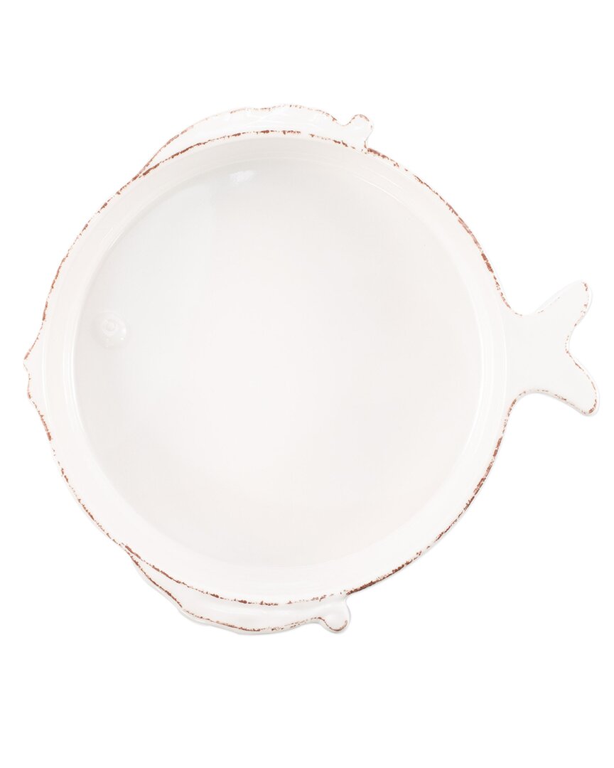 VIETRI VIETRI MELAMINE LASTRA FISH MEDIUM SERVING BOWL