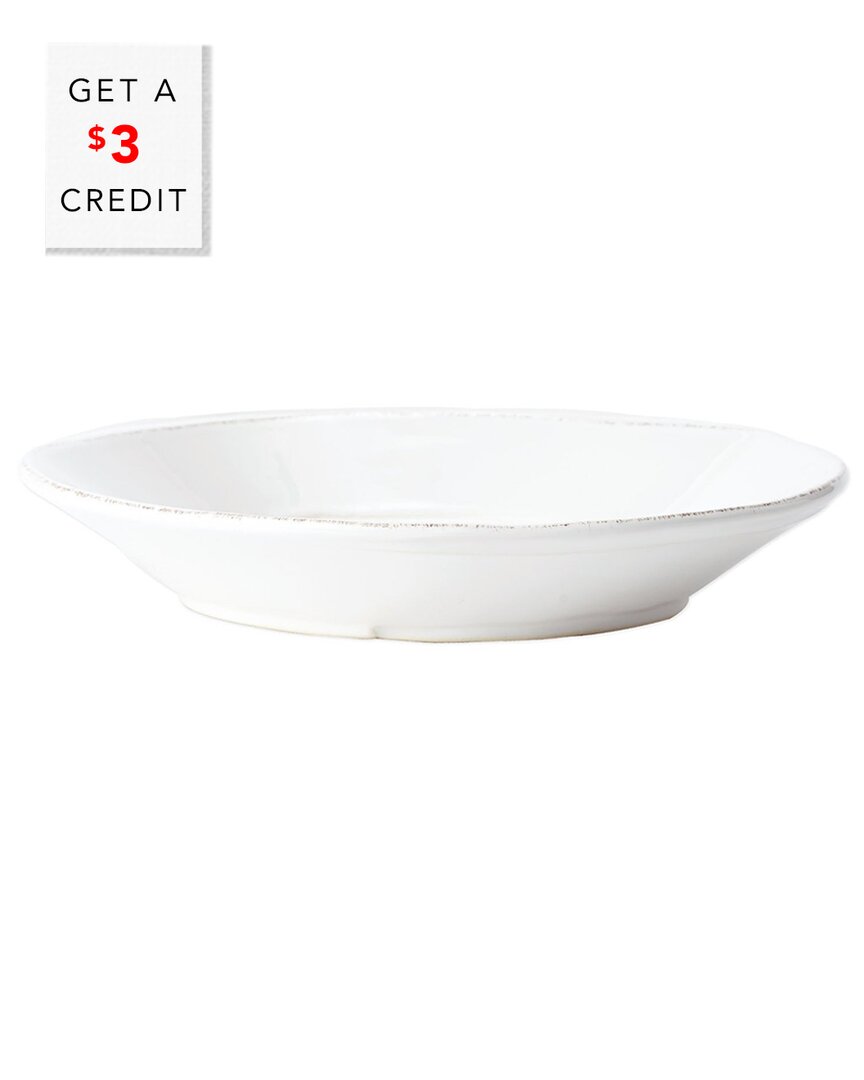 Vietri Melamine Lastra Pasta Bowl In White