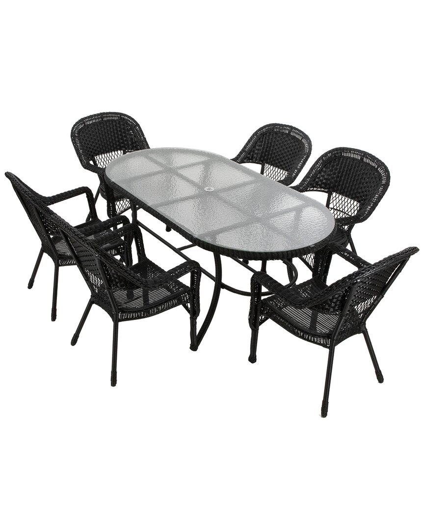 Northlight 7pc Wicker Outdoor Dining Set