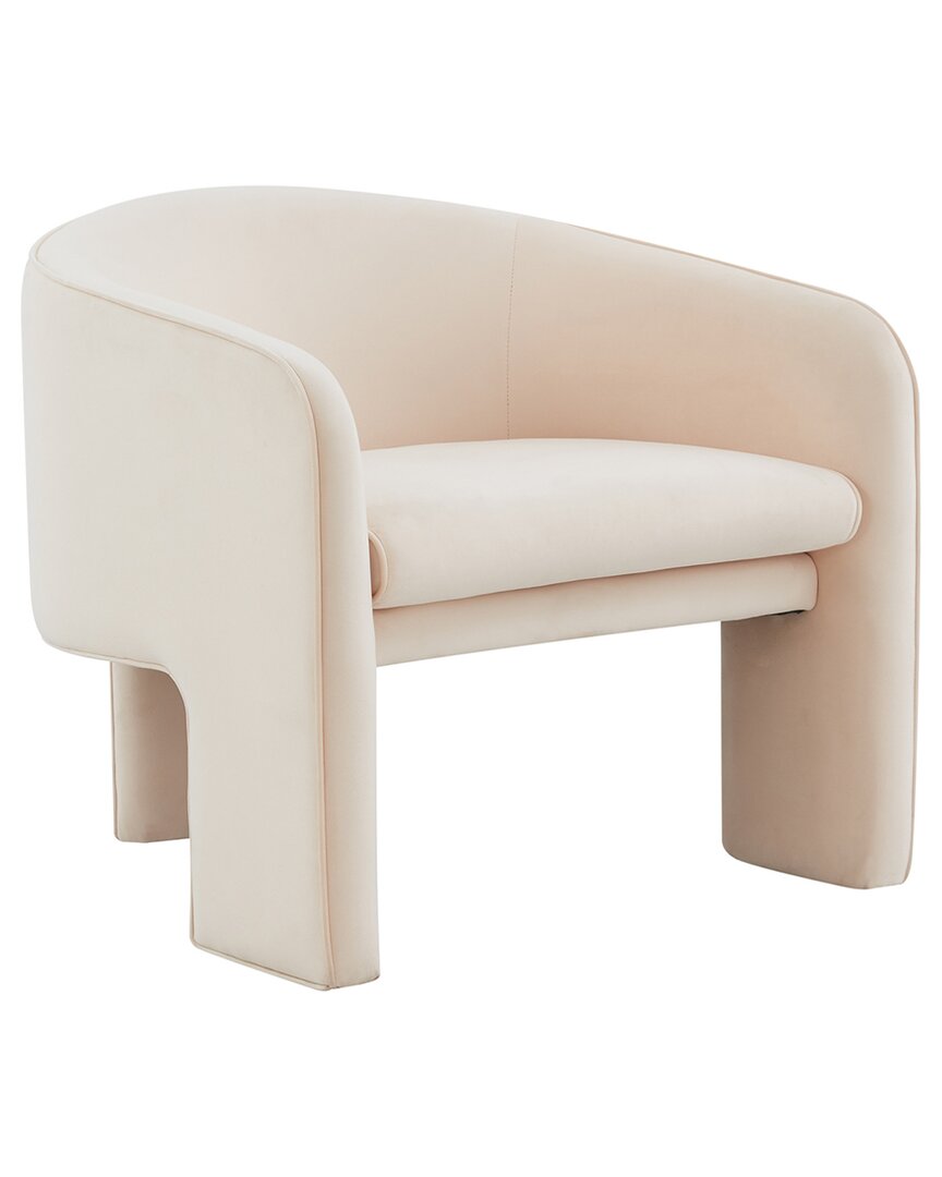 Tov Furniture Marla Velvet Accent Chair In Peach