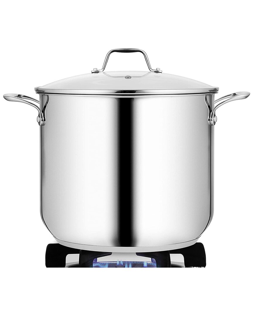 Nutrichef 15qt Stainless Steel Cookware Stockpot In Silver