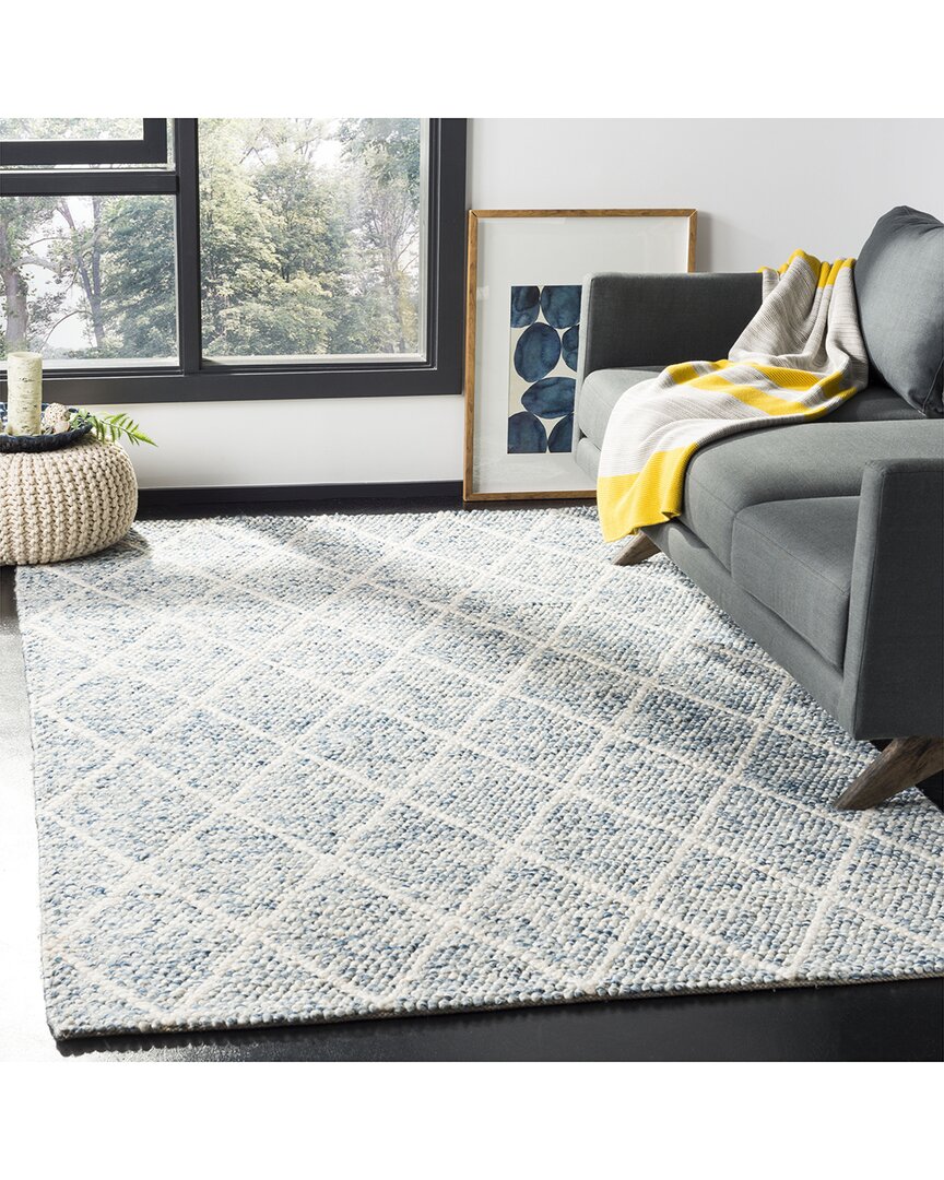 Safavieh Natura Hand Made Area Rug, Ivory / Blue Bohemian Style Non-shedding In Gray