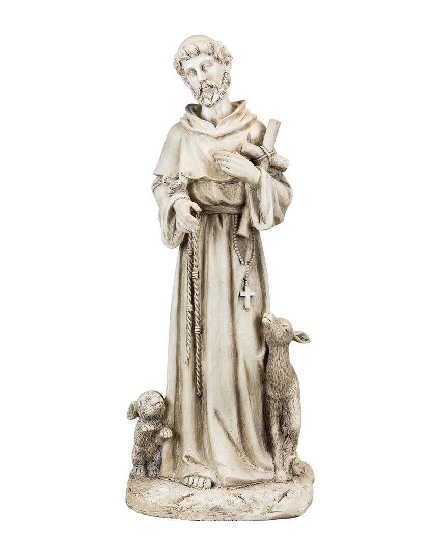 Northlight St. Francis Of Assisi With Animals Outdoor Garden Statue