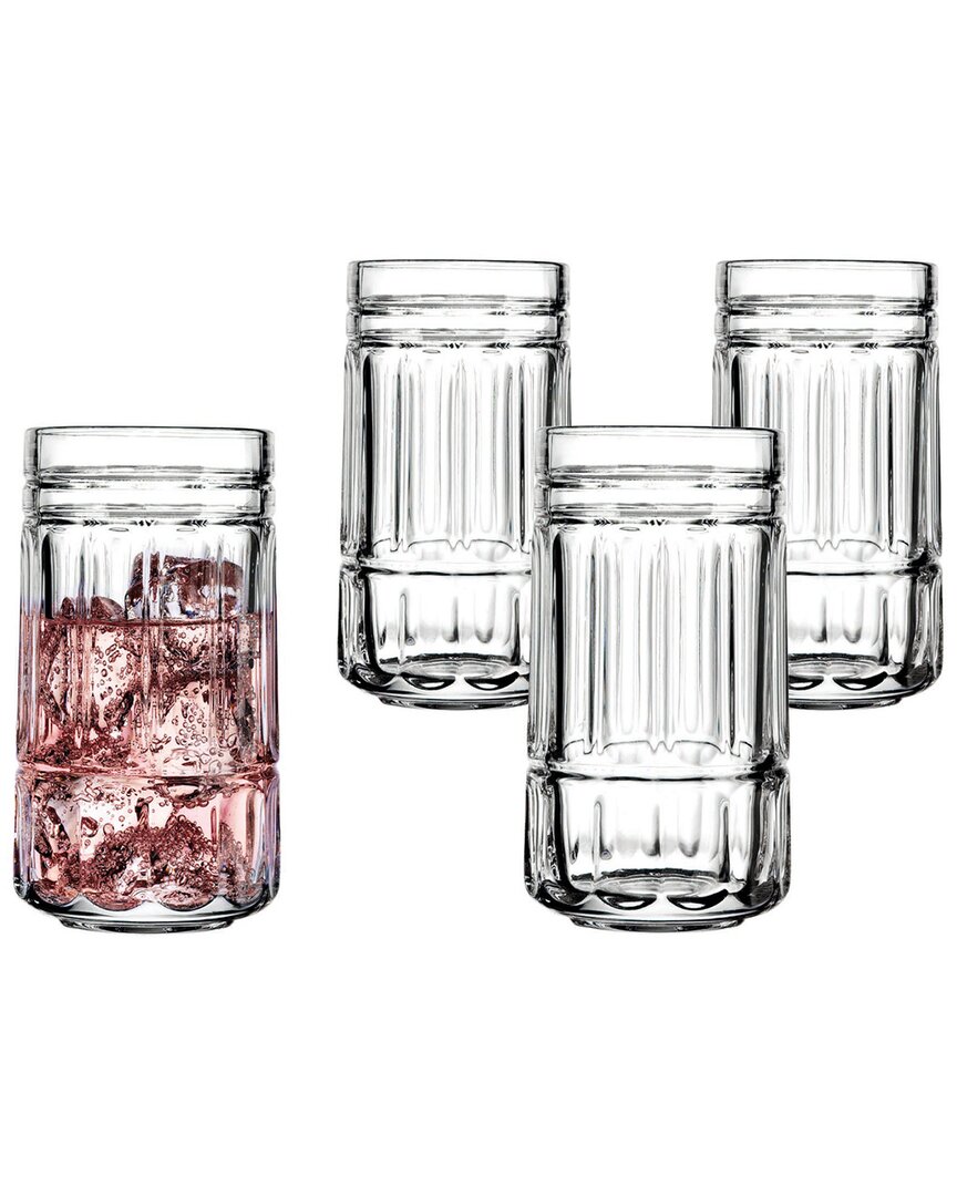 Godinger Wooster Highball Glasses (set Of 4) In Clear
