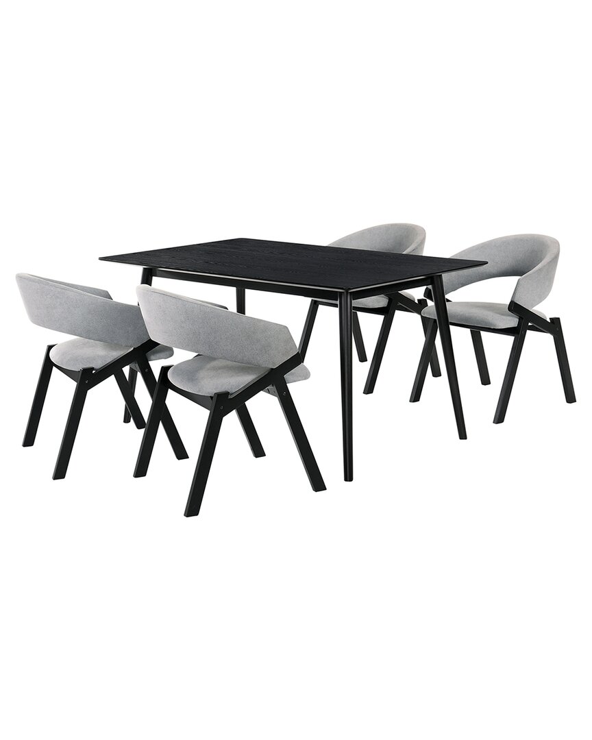 Armen Living Westmont And Talulah 5pc Dining Set In Black