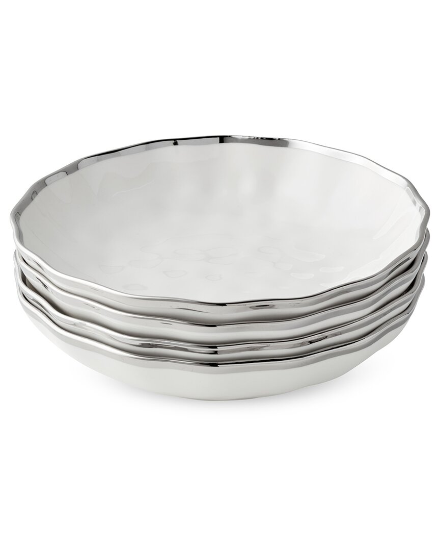 Certified International Regency Silver Set Of 4 Soup Bowls