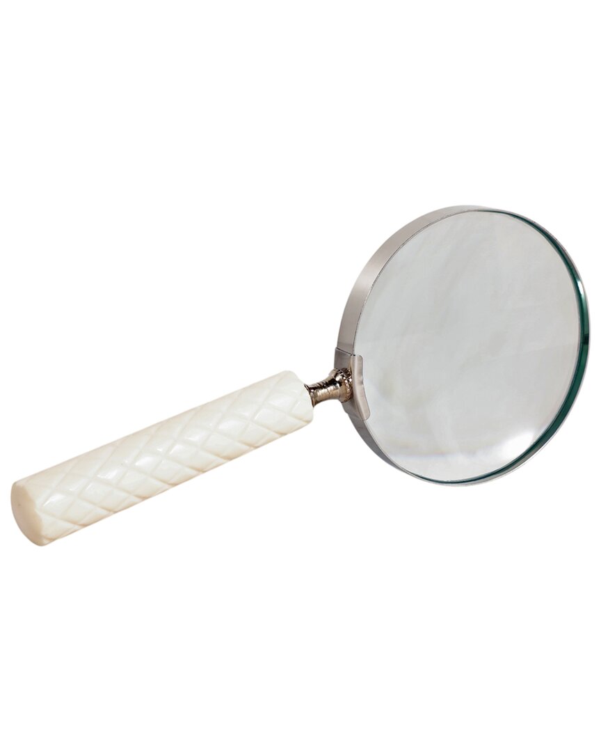 Sagebrook Home 9x4 Diamond Carved Handle Magnifying Glass