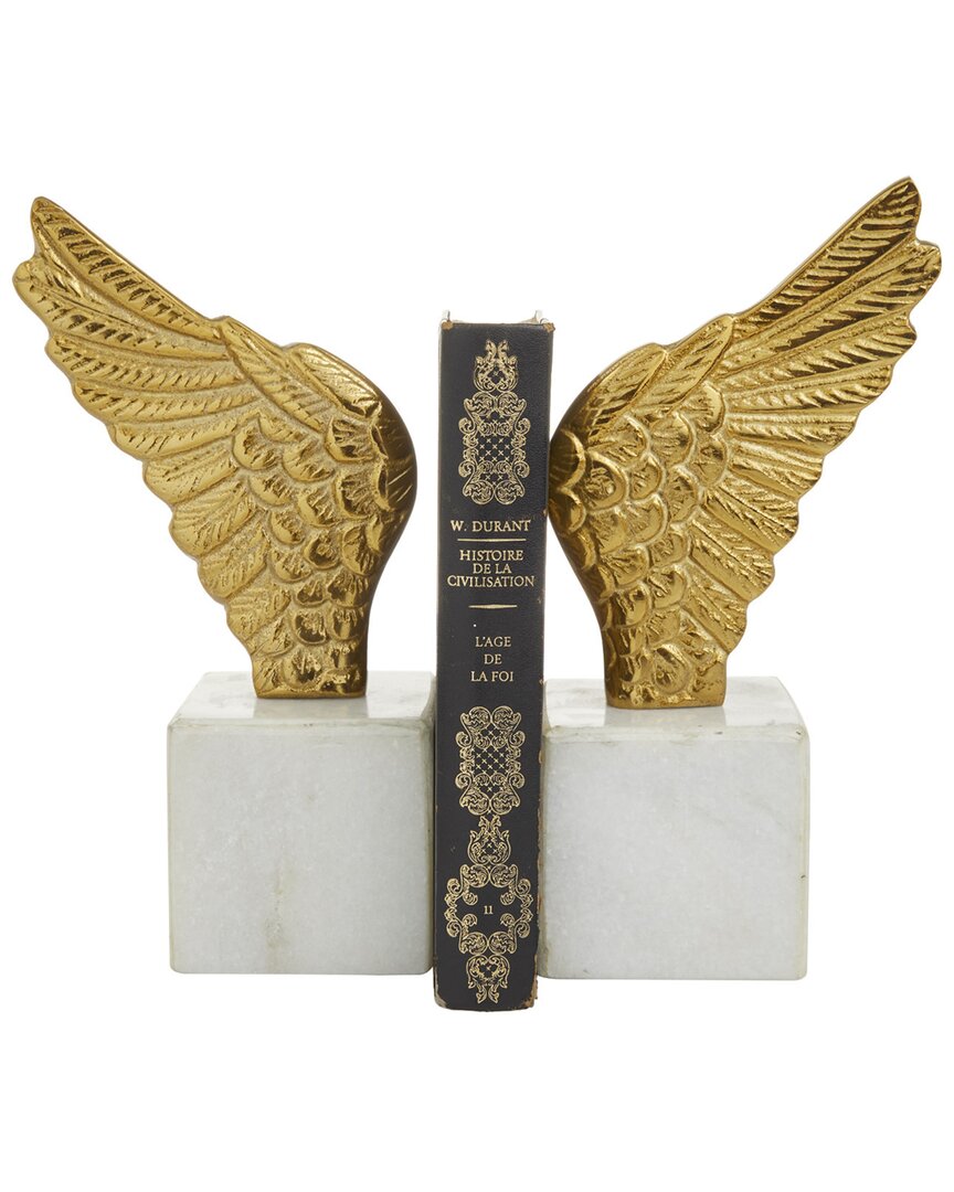Peyton Lane Set Of 2 Gold Wings Bookends In Gold